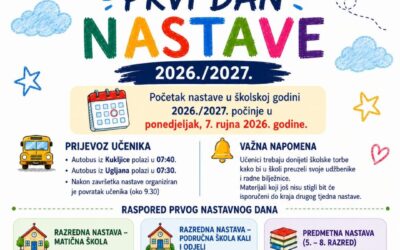 Početak nove školske godine 2026./2027.